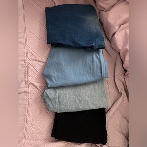 4 pc of jeans different sizes and style